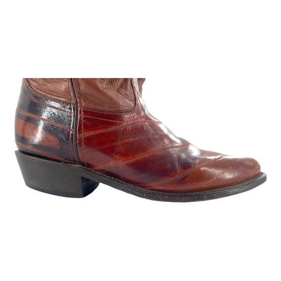 Laredo Men’s Genuine Eel Boots Cognac Mens Style 6735 Size‎ 8.5 - Picture 8 of 12